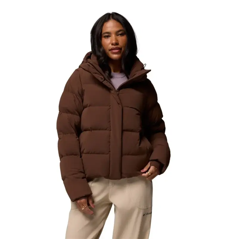 Kurtka puchowa damska Columbia Amaze Puff™ Hooded Jacket - Tobacco Dostępne od ręki