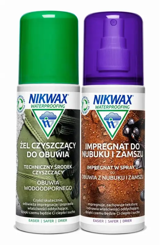 Bestseller Zestaw do impregnacji i czyszczenia obuwia z nubuku i zamszu Nikwax 2 X 125 Ml
