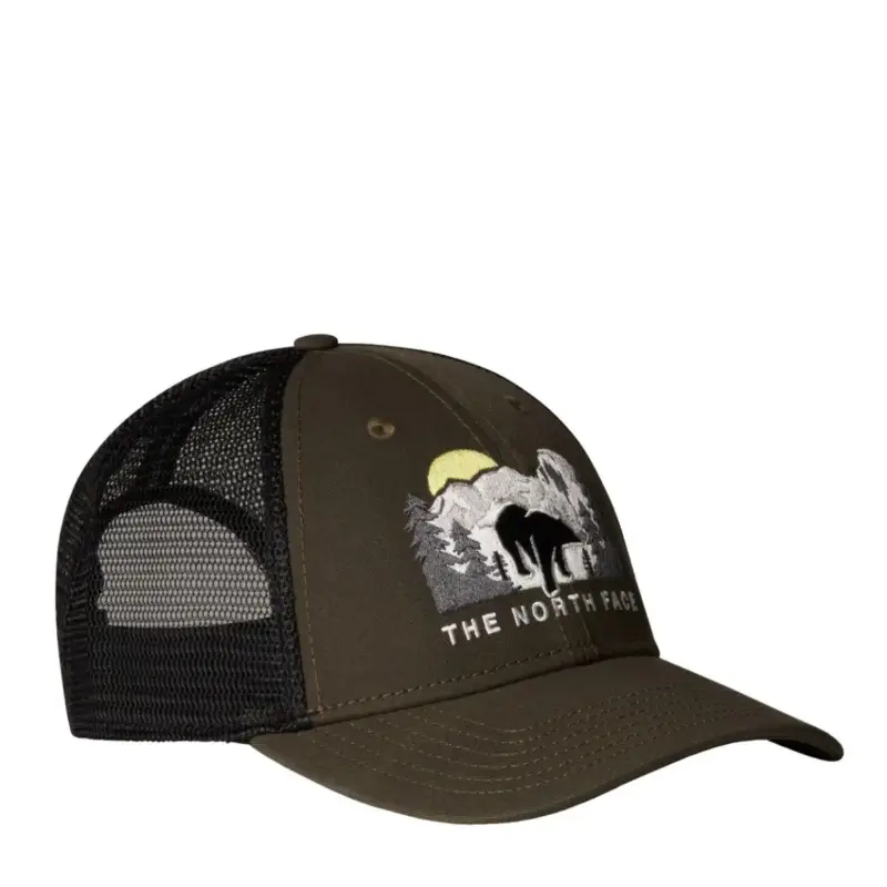 Zamów teraz Czapka z daszkiem The North Face Embroidered Mudder Trucker - New Taupe Green/Bear Gr