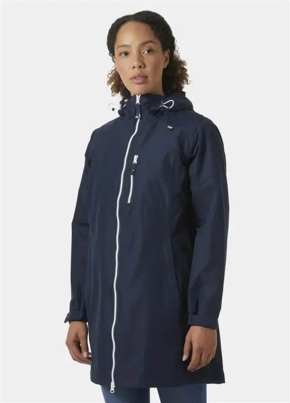 Ostatnie sztuki Kurtka membranowa damska Helly Hansen Long Belfast Jacket - Navy