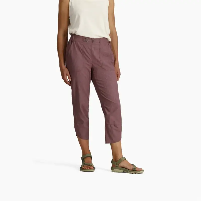 Zamów dziś Spodnie turystyczne damskie Royal Robbins Hempline Capri - Wild Rhubarb
