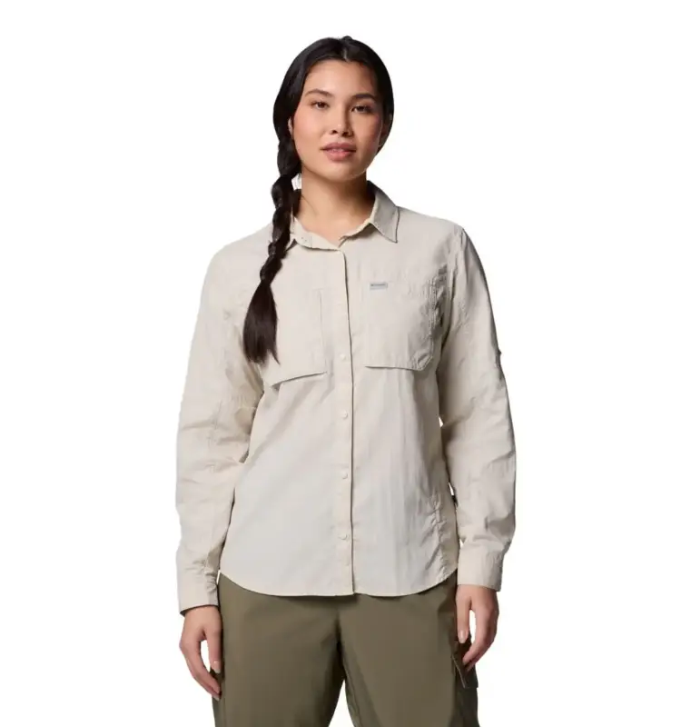 Oferta czasowa Koszula z filtrem UV damska Columbia Skien Valley™ Long Sleeve Shirt- Dark Stone