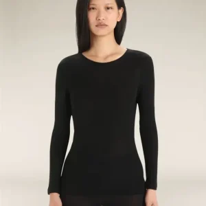 Bluza termoaktywna damska Icebreaker Merino 175 Everyday LS Crewe - Black Super okazja
