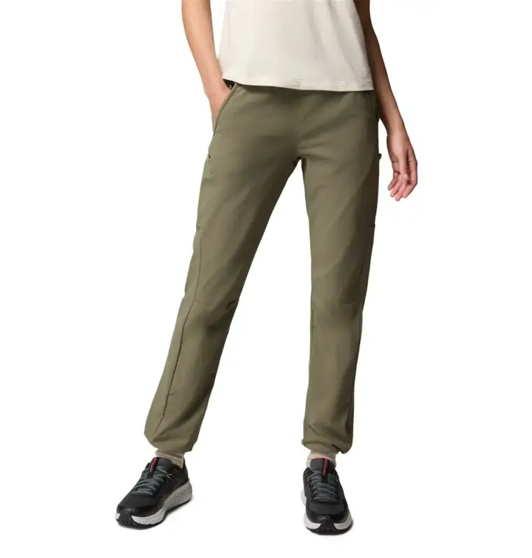 Tani Spodnie z filtrem UV damskie Columbia Leslie Falls™ Pull-On Pant - Stone Green