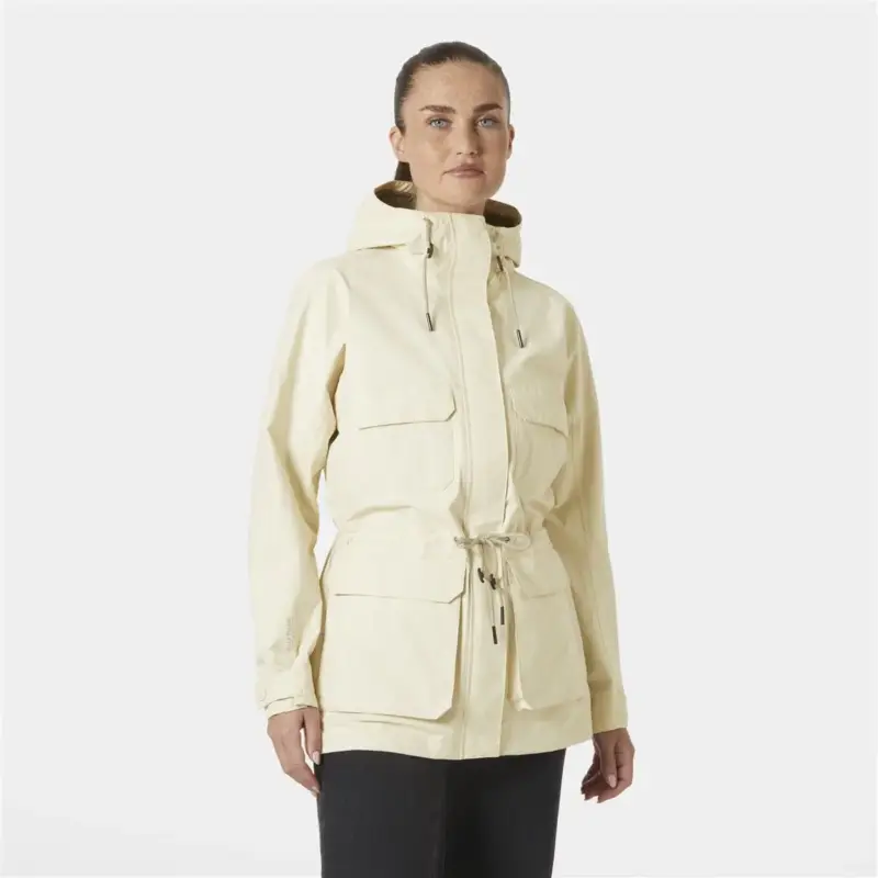 Płaszcz membranowy damski Helly Hansen Escape Utility Raincoat - Cream Bezpieczna płatność