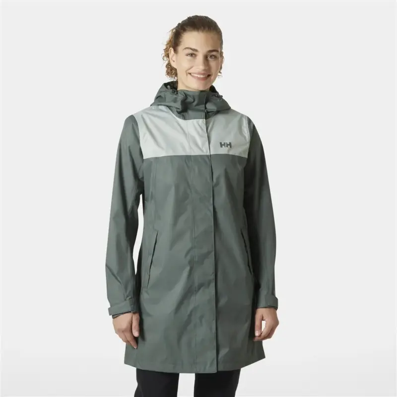 Zamów teraz Płaszcz membranowy damski Helly Hansen Vancouver Rain Coat - Grey Cactus