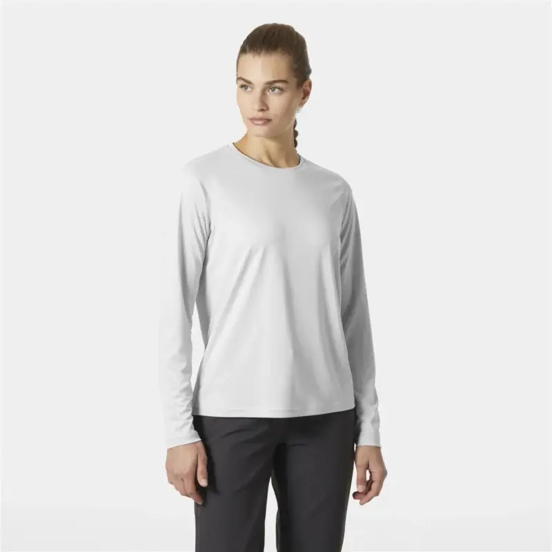 Ostatnia szansa Bluza z filtrem UV damska Helly Hansen HH Tech Crew Long Sleeve 2.0 - Grey Fog