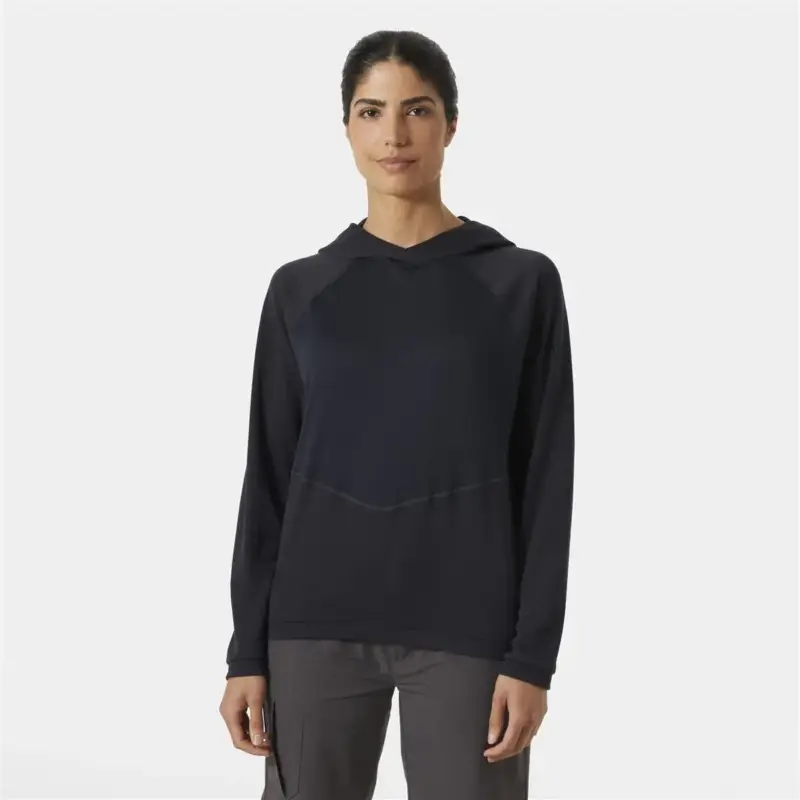 Bluza szybkoschnąca damska Helly Hansen Inshore Hoodie 2.0 - Ebony Tani
