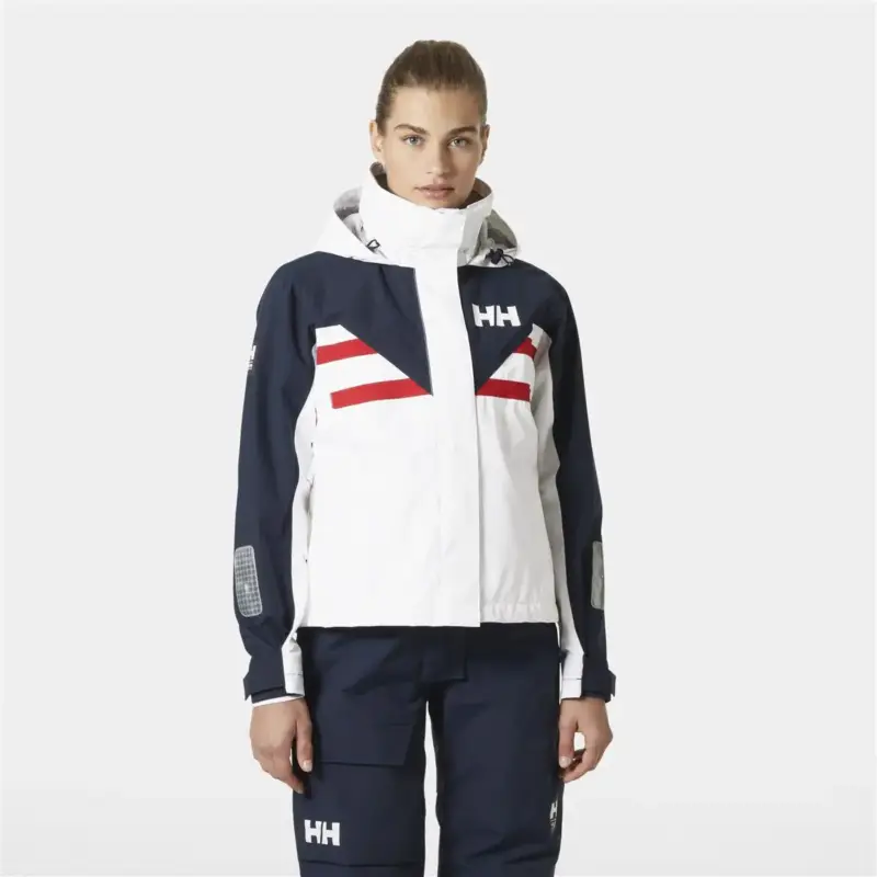 Sztormiak damski Helly Hansen Quayside Jacket - White Hit sprzedaży