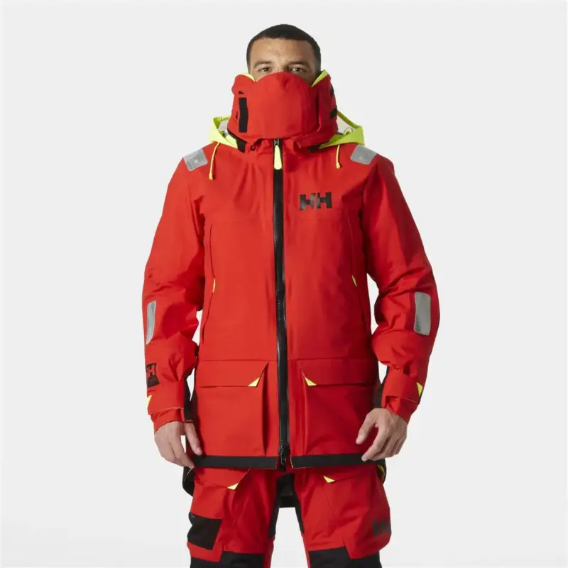 Dostępne od ręki Sztormiak unisex Helly Hansen AEGIR OCEAN JACKET 2.0 - Alert Red