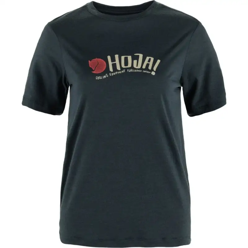 Koszulka rowerowa damska Fjallraven Hoja Wool T-shirt - Dark Navy Taniej