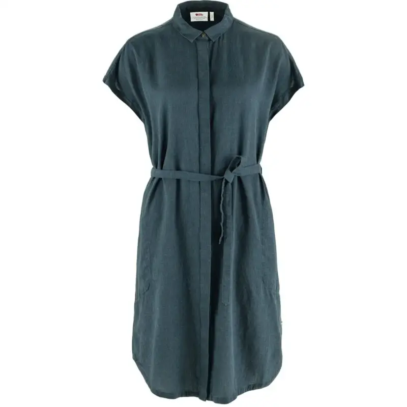 Sukienka oddychająca damska Fjallraven Övik Hemp Dress - Mountain Blue Do wyczerpania zapasów