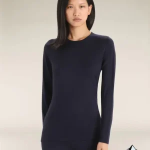 Bluza termoaktywna damska Icebreaker Merino 200 Oasis LS Crewe - Midnight Navy Okazja