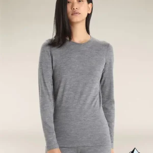 Bluza termoaktywna damska Icebreaker Merino 200 Oasis LS Crewe - Gritstone Heather Tylko do końca tygodnia