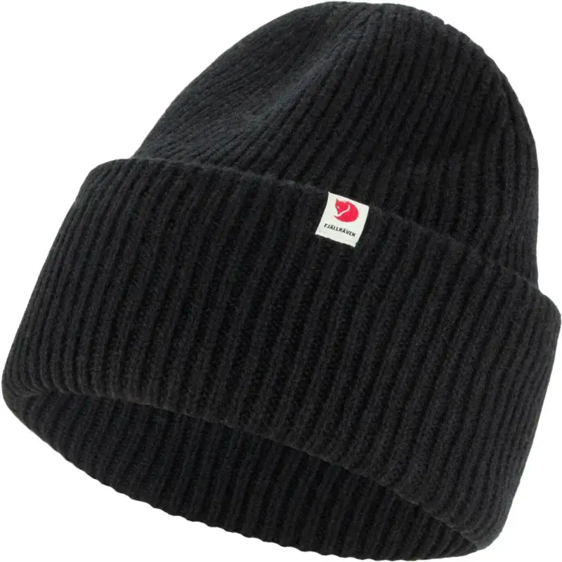 Czapka zimowa Fjallraven Heavy Beanie - Black Łatwy zwrot