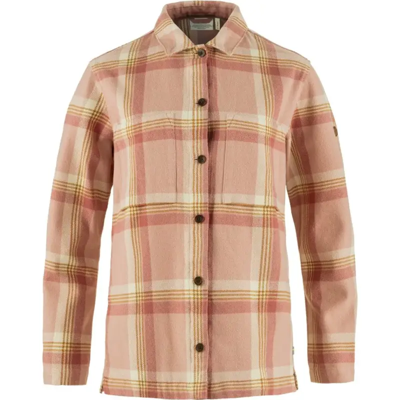 Koszula flanelowa damska Fjallraven Singi Flannel Overshirt - Chalk Rose/Dusty Rose Nowość