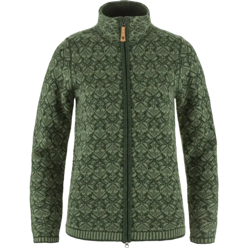 Szybka wysyłka Sweter wełniany damski Fjallraven Snow Cardigan - Deep Forest