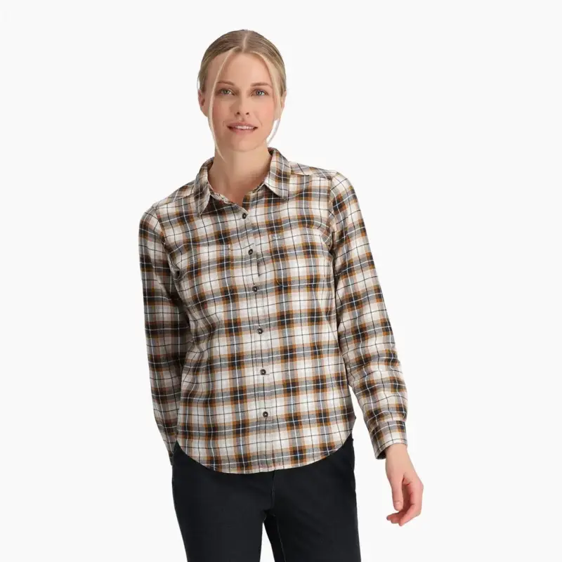 Wyprzedaż Koszula bawełniana damska Royal Robbins Lieback Organic Cotton Flannel - Ivory Wildwood Pld