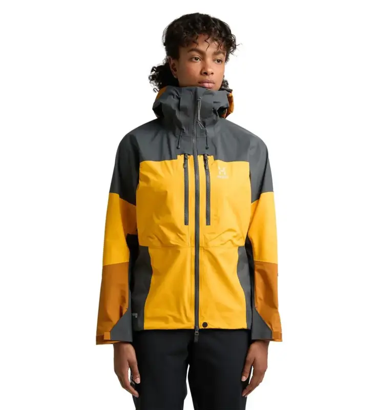 Wyjątkowa oferta Kurtka membranowa damska Haglöfs Spitz GTX Pro Jacket - Sunny Yellow/Magnetite