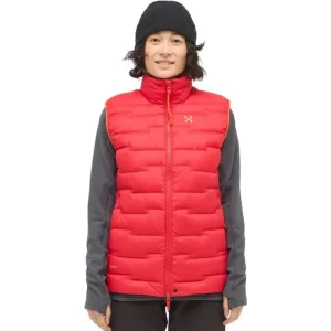 Wyprzedaż Kamizelka puchowa damska Haglofs Roc Flash Down Vest - Bright Red