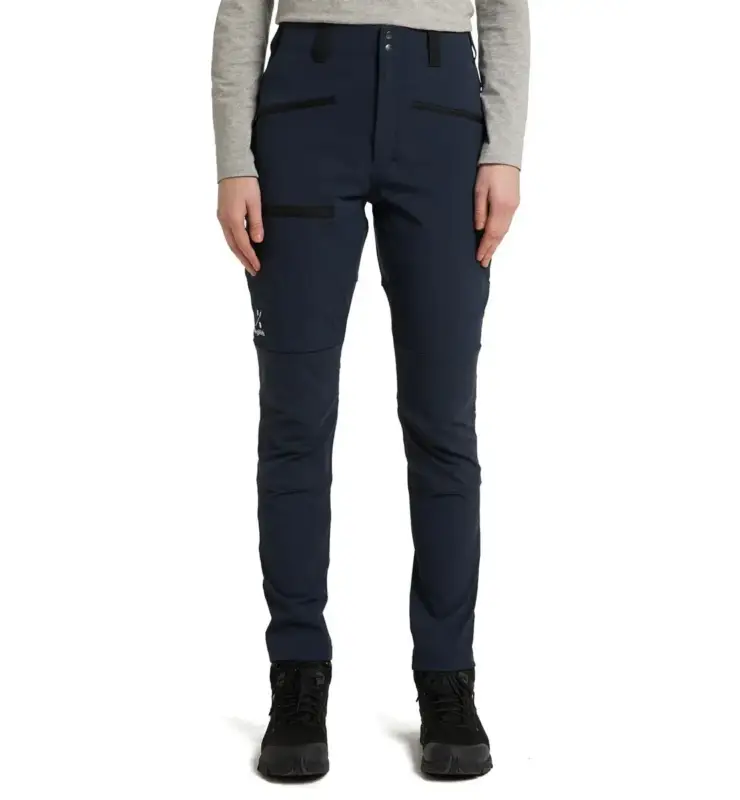 Bezpieczne zakupy Spodnie softshellowe damskie Haglöfs Mid Slim - Tarn Blue/True Black