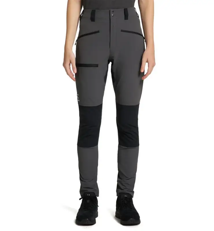Spodnie softshellowe damskie Haglöfs Mid Slim - Magnetite/True Black Tani