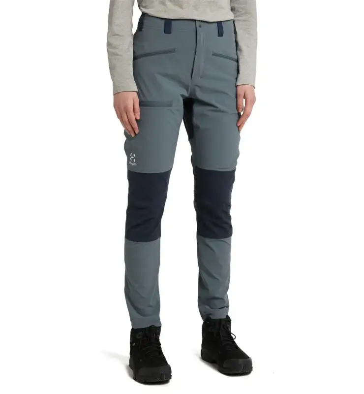 Super okazja Spodnie softshellowe damskie Haglöfs Mid Slim - Steel Blue/Tarn Blue