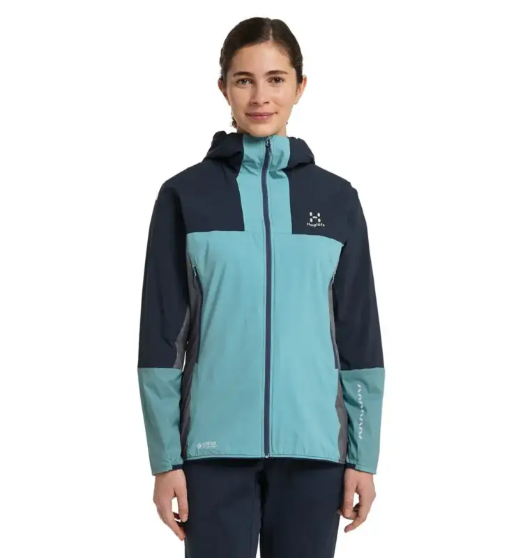 Zamów dziś Kurtka softshellowa damska Haglofs L.I.M Alpha Hood - Frost Blue/Tarn Blue