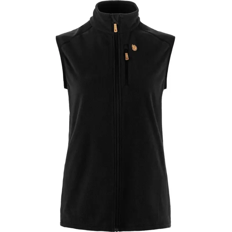 Kamizelka polarowa damska Fjallraven Övik Lite Fleece Vest - Black Ostatnia szansa
