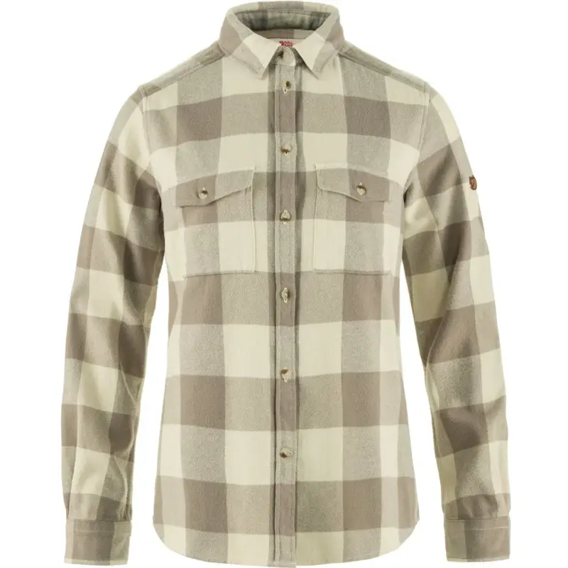 Koszula flanelowa damska Fjallraven Övik Heavy Flannel Shirt - Fog/Chalk White Zamów dziś
