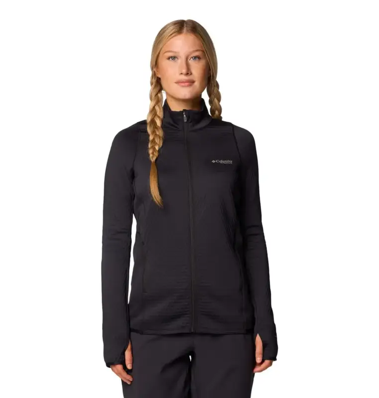 Nie przegap Polar szybkoschnący damski Columbia Crystal Leaf™ Omni-Heat™ Helix Full Zip - Black