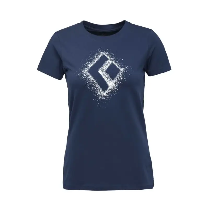 T-shirt bawełniany damski Black Diamond Chalked Up 2.0 - Indigo Niska cena