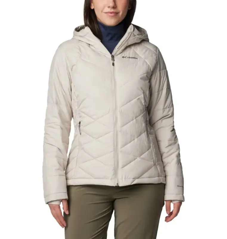Kurtka ocieplana damska Columbia Heavenly™ Hooded Jacket - Dark Stone Wyprzedaż
