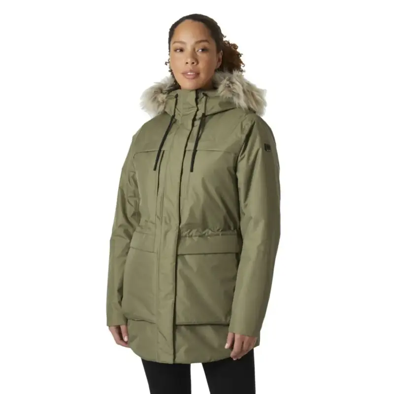 Kurtka ocieplana damska Helly Hansen COASTAL PARKA - Lav Green Niska cena