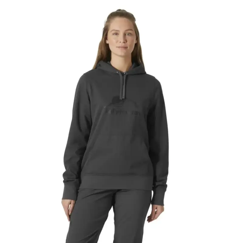 Wysoka jakość Bluza bawełniana damska Helly Hansen NORD GRAPHIC HOODIE - Ebony
