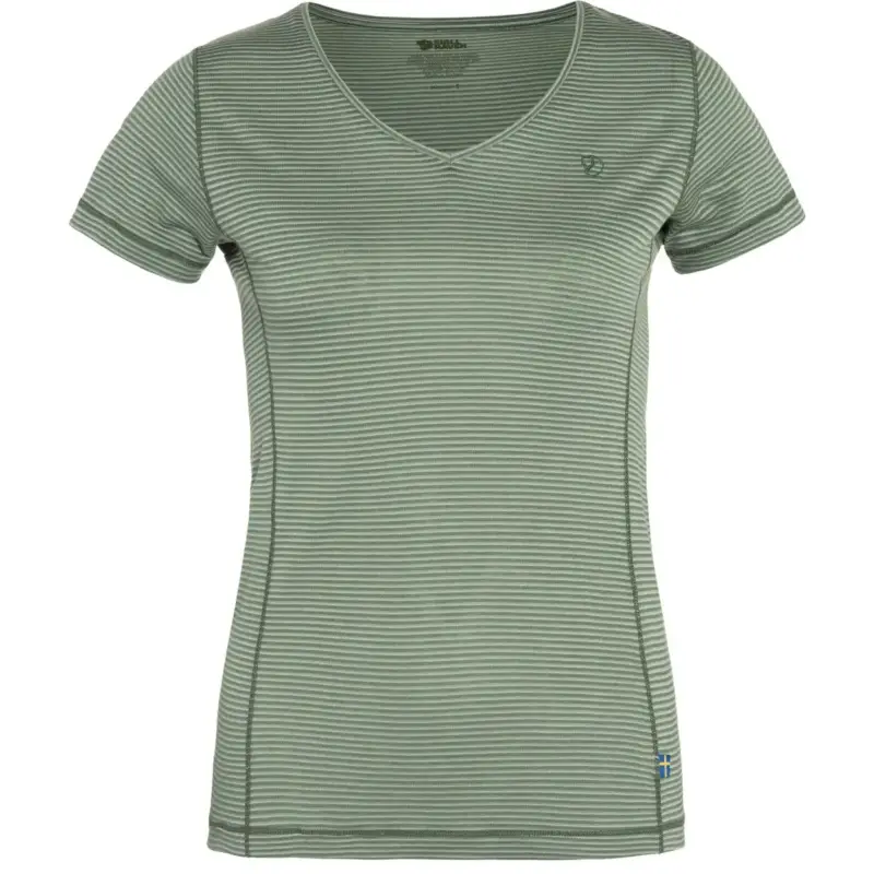 Najlepsza cena T-shirt szybkoschnący damski Fjallraven Abisko Cool T-Shirt - Patina Green