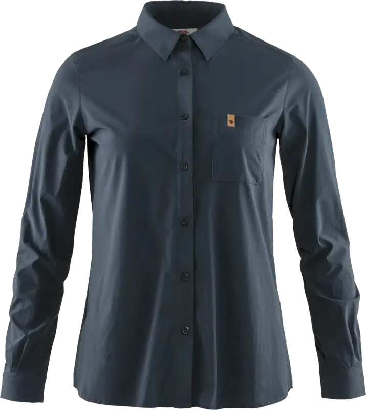 Ekspresowa dostawa Koszula szybkoschnąca damska Fjallraven Övik Lite Shirt - Navy