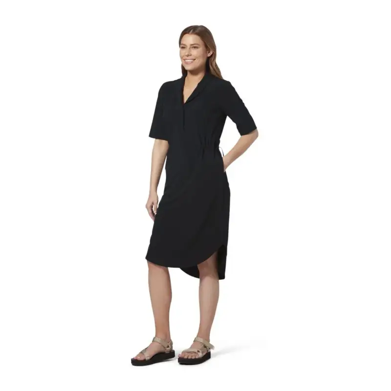 Oferta limitowana Sukienka szybkoschnąca damska Royal Robbins Spotless Traveler Dress S/S - Jet Black