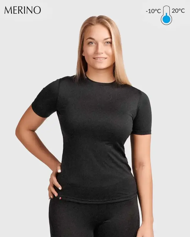 Koszulka termoaktywna damska Redline Saxon 2.0 Merino - Black Super okazja