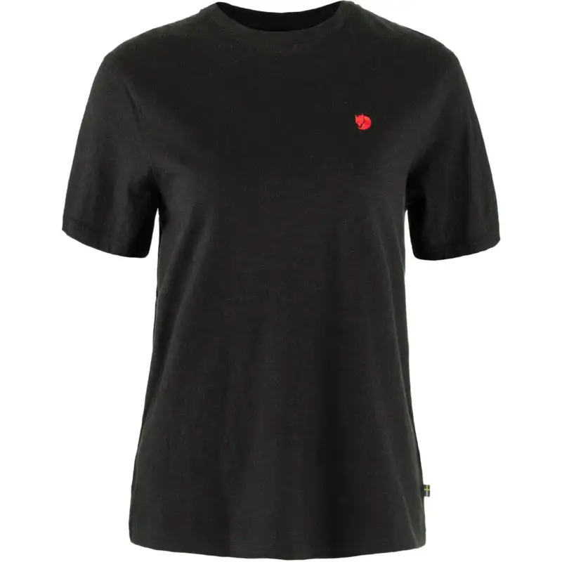 T-shirt bawełniany damski Fjallraven Hemp Blend - Black Hit cenowy