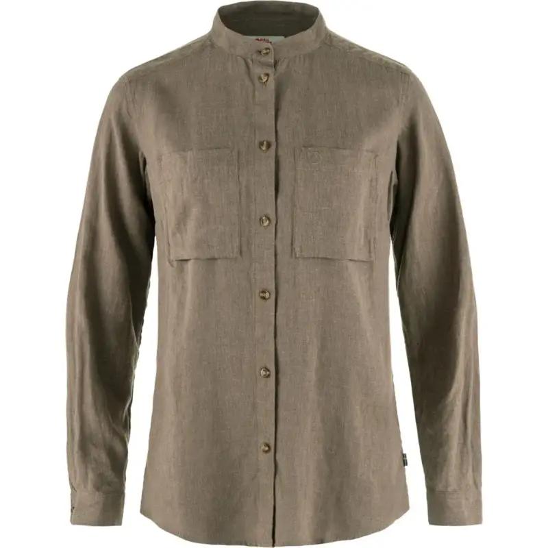 Bestseller Koszula oddychająca damska Fjallraven Ovik Hemp Shirt LS - Suede Brown