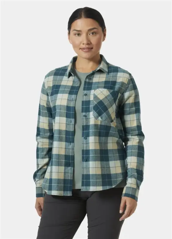 Darmowy zwrot Koszula flanelowa damska Helly Hansen Lokka Organic Flannel LS - Dark Creek