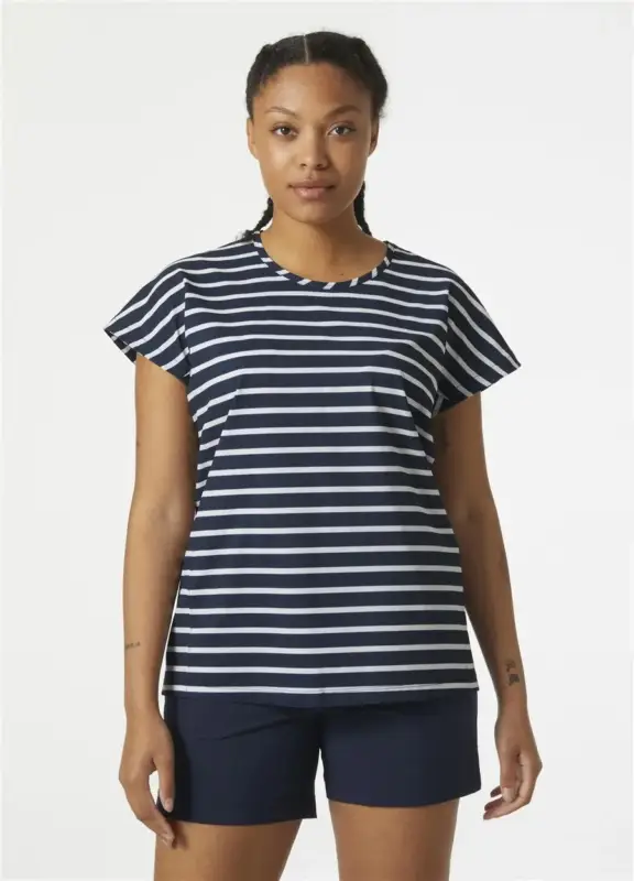 Koszulka szybkoschnąca damska Helly Hansen Thalia Summer Top - Navy Stripe Tylko dziś