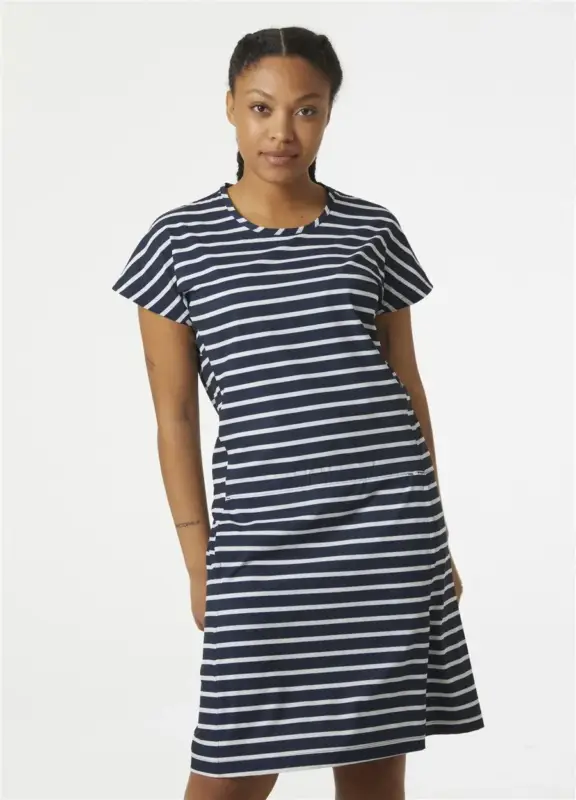 Sukienka szybkoschnąca damska Helly Hansen Thalia Summer Dress 2.0 - Navy Stripe Hit cenowy