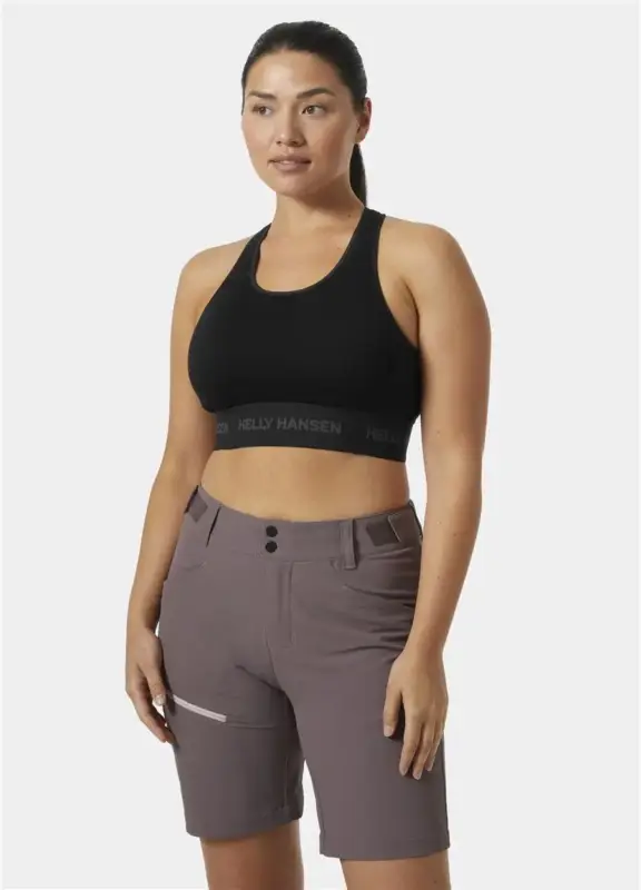 Biustonosz szybkoschnący Helly Hansen DURAWOOL BRA - Black Zniżka
