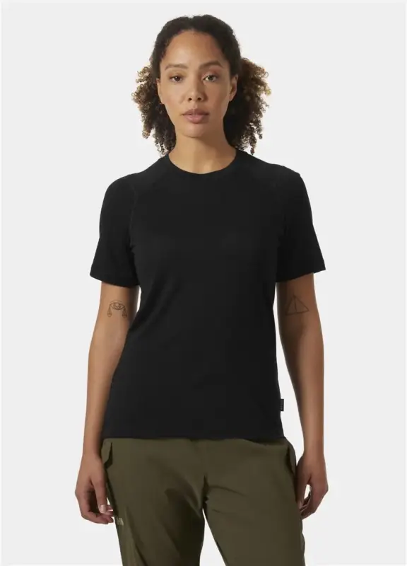 Szybka dostawa Koszulka termoaktywna damska Helly Hansen Durawool T-shirt - Black