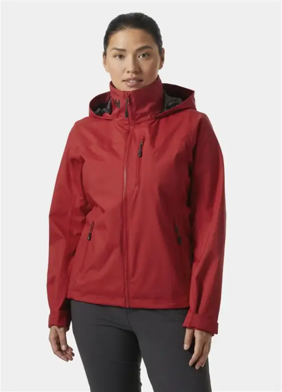 Nie przegap Kurtka żeglarska damska Helly Hansen CREW HOODED JACKET 2.0 - Red