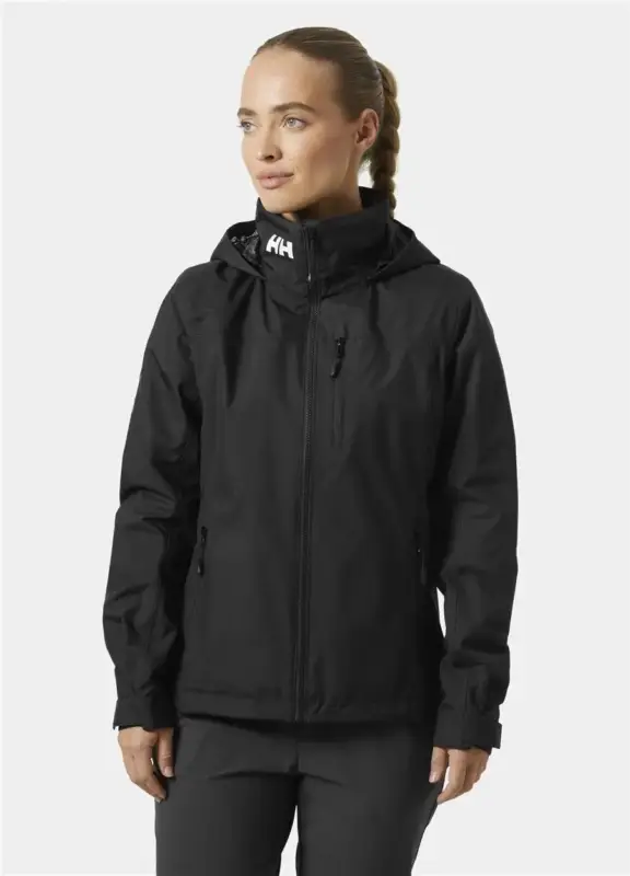 Kurtka żeglarska damska Helly Hansen CREW HOODED MIDLAYER JACKET 2 - Black Nowość