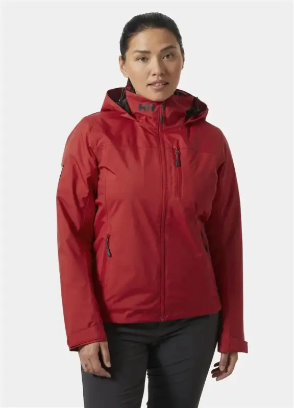 Kurtka żeglarska damska Helly Hansen CREW HOODED MIDLAYER JACKET 2 - Red Sprawdź teraz