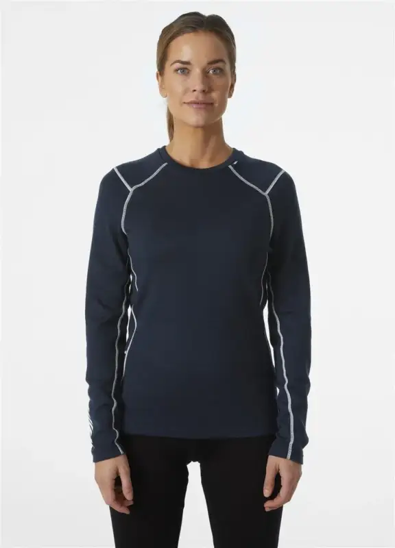 Bluza termoaktywna z merino damska Helly Hansen Lifa Merino Midweight Crew - Navy Szybka dostawa